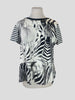 Marccain black & white zebra print short sleeve top size UK12/US8