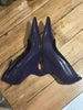 Liviana Conti purple leather pointy toe wedges size UK6/US8