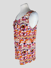 Emilio Pucci pink print sleeveless top size UK12/US8