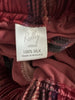 Ridley red check 100% silk straight leg relaxed trousers size UK12/US8