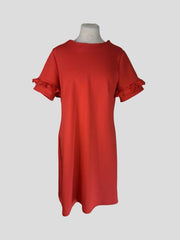 Sosandar orange short sleeve dress size UK16/US12