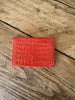 Smythson red leather card holder