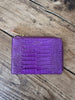 Smythson purple leather small coin purse