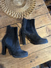 Prada black leather ankle boots size UK6.5/US8.5