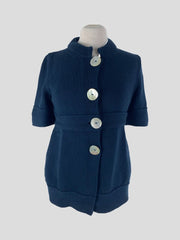 Goat navy 100% cotton cardigan size UK10/US6