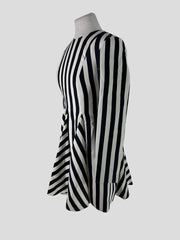 Valentino black & white virgin wool & silk long sleeve dress size UK8/US4