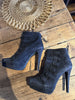 Stuart Weizmann grey suede ankle boots size UK6/US8