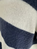 Duffy white & navy 100% cashmere jumper size UK8/US4
