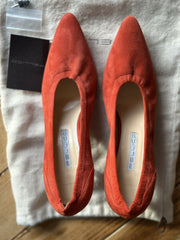 Pellico orange suede heels size UK6/US8