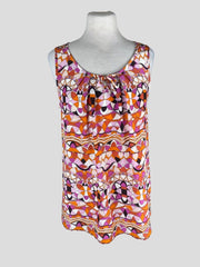 Emilio Pucci pink print sleeveless top size UK12/US8