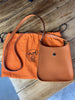 Hermes mini Vespa orange crossbody leather bag