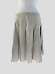 Burberry beige cotton blend A- Line skirt size UK12/US8