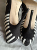 Manolo Blahnik black & white suede and leather heels size UK6.5/US8.5