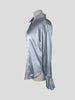 Frame silver silk blend long sleeve shirt size UK8/US4