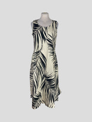 Max Mara black & white sleeveless 100% cotton dress size UK10/US6