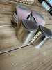 Aquazurra silver leather open toe heels size UK7/US9