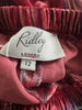 Ridley red check 100% silk straight leg relaxed trousers size UK12/US8