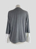 Brunello Cucinelli grey cotton blend along sleeve top size UK12/US8