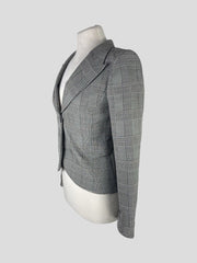 Emporio Armani grey virgin wool blend jacket size UK8/US4