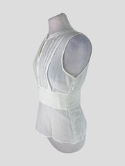 Theory cream cotton & silk sleeveless top size UK8/US4