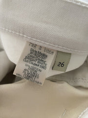 Rag & Bone white & cream cotton blend slim jeans size UK8/US4