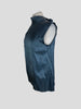 Brunello Cucinelli metallic blue sleeveless top size UK12/US8