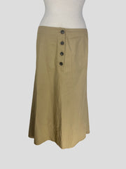 Joseph beige 100% cotton A- line skirt size UK14/US10