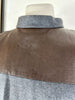 Brunello Cucinelli grey & brown 100% virgin wool sleeveless dress size UK10/US6