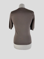 Casasola brown short sleeve top size UK8/US4