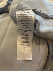 Frame silver silk blend long sleeve shirt size UK8/US4