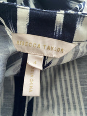 Rebecca Taylor navy & white cotton & linen dress size UK8/US4