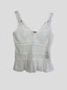 Burberry Brit white 100% cotton sleeveless top size UK6/US2