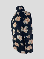 Joseph black floral print silk blend size UK8/US4