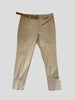 Brunello Cucinelli beige cotton & elastane cropped trousers size UK12/US8