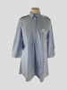 Burberry Brit blue striped 3/4 sleeve shirt size UK10/US6