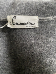 Summertime Portfolio grey 100% cashmere cardigan size UK16/US12