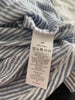 The White Company blue & white 100% linen top size UK14/US10