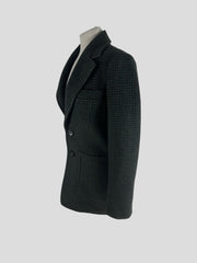 Joseph khaki & black tweed wool blend jacket size UK6/US2