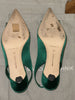 Manolo Blahnik Maysli satin evening sling back heels size UK6/US8