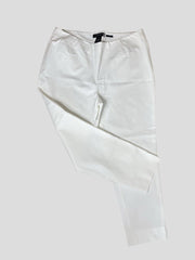 Lafayette 148 white cotton blend cropped trousers size UK14/US10