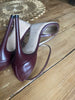 Jimmy Choo burgundy leather pointed toe heels size UK5.5/US7.5