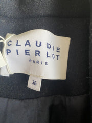 Claudie Pierlot navy wool blend coat size UK8/US4