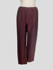 Dries Can Noten burgundy polka dot straight leg trousers size UK12/US8