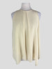 Brunello Cucinelli cream silk blend sleeveless top size UK10/US6