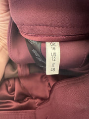 Amanda Wakeley burgundy straight leg trousers size UK16/US12