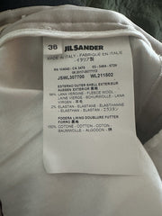 Jil Sander cream fleece wool blend wide leg trousers size  UK12/US8