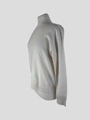 Luisa Cerano cream virgin wool & cashmere long sleeve jumper size UK12/US8