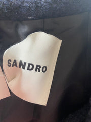 Sandro navy wool blend coat size UK6/US2