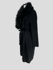 Sosandar black belted cardigan size UK16/US12