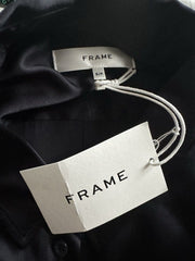Frame black silk blend long sleeve shirt size UK8/US4